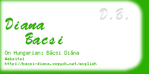 diana bacsi business card